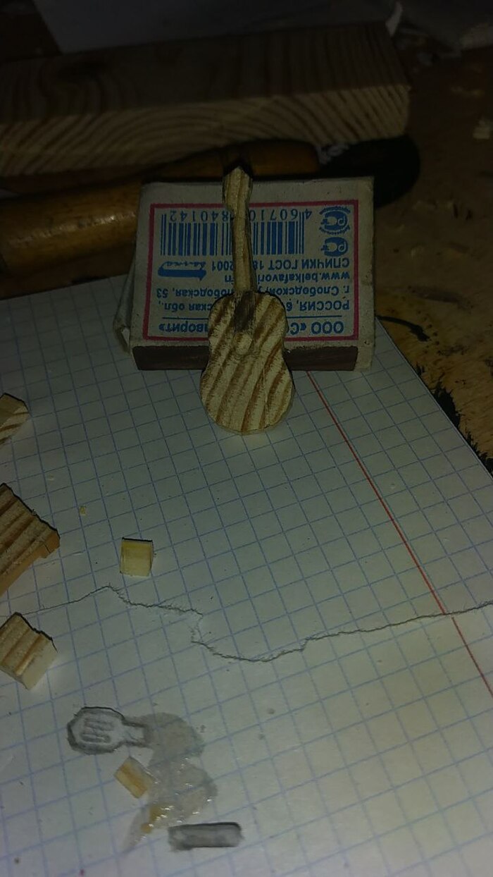 Макро гитара Самоделки, Своими руками, Гитара, Изделия из дерева, Миниатюра, Рукоделие с процессом, Рукожоп, Длиннопост