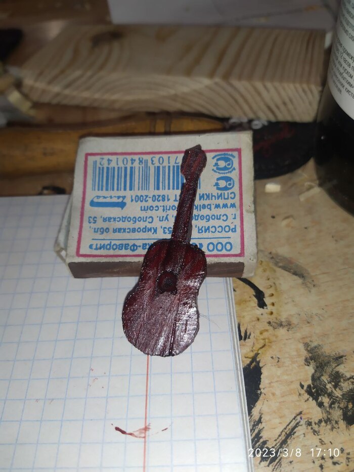 Макро гитара Самоделки, Своими руками, Гитара, Изделия из дерева, Миниатюра, Рукоделие с процессом, Рукожоп, Длиннопост