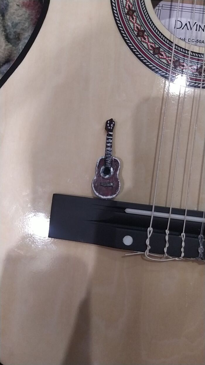 Макро гитара Самоделки, Своими руками, Гитара, Изделия из дерева, Миниатюра, Рукоделие с процессом, Рукожоп, Длиннопост