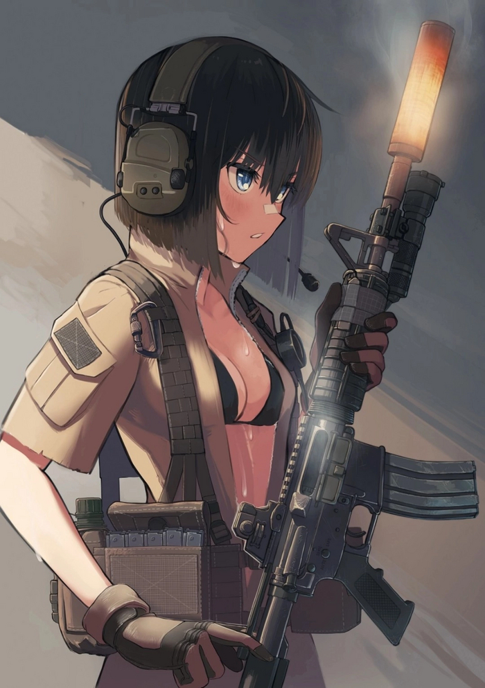 Hot , Anime Art, Original Character, Anime Military, , M4a1 (Girls Frontline), 