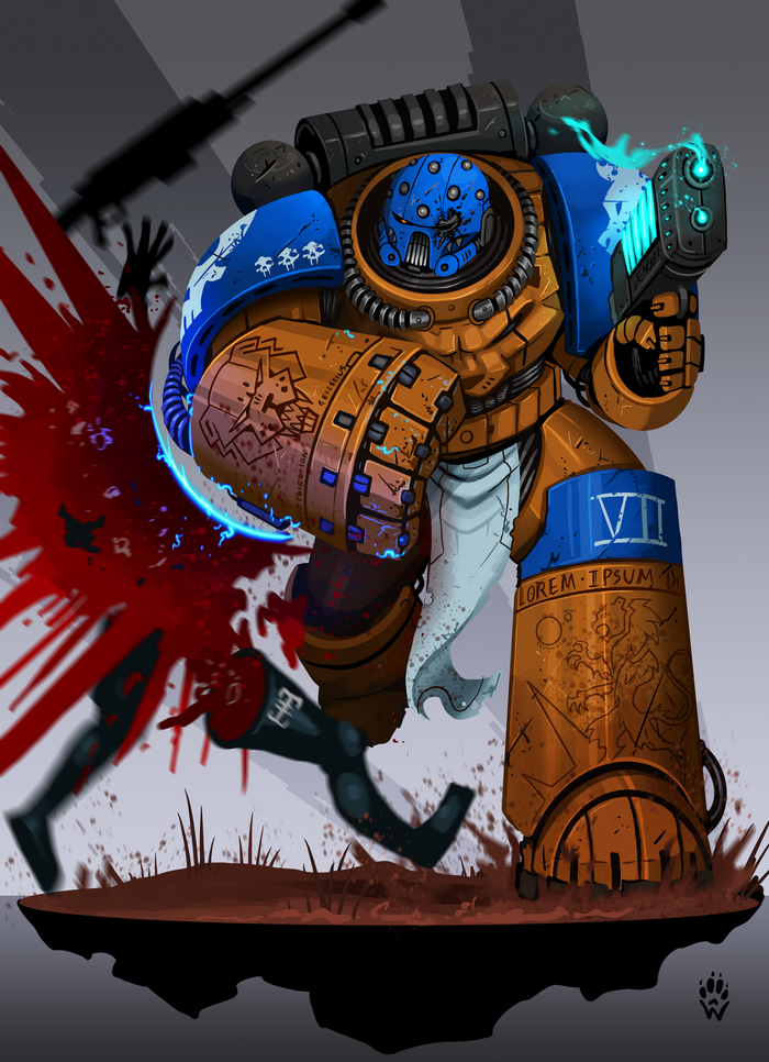 When you catch the "ork sniper" slippin by WolfdawgArt Warhammer 40k, Wh Art, , Celestial Lions