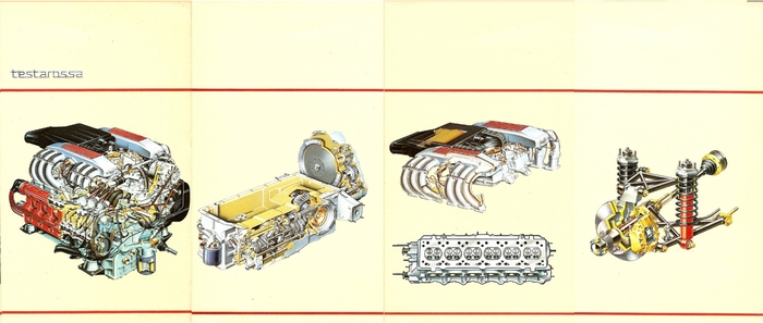 Брошюра Ferrari Testarossa за 1984 год Брошюра, Реклама, Авто, Ferrari, Testarossa, Длиннопост