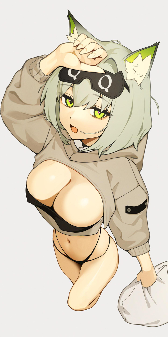 Kal'tsit Anime Art, , Arknights, Kaltsit, Animal Ears, Ett