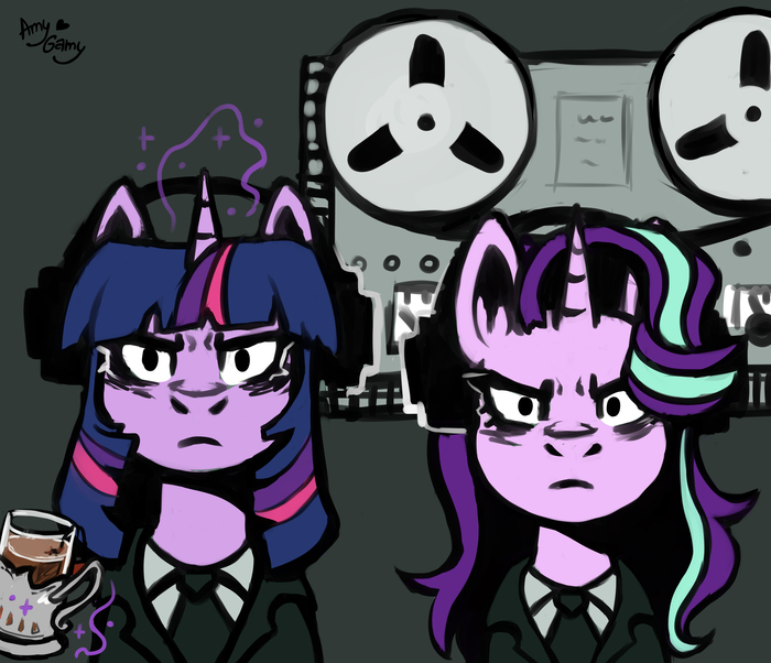   My Little Pony, Ponyart, Twilight Sparkle, Starlight Glimmer, , Amy-gamy