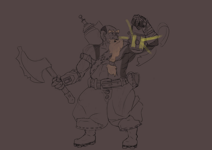 Скетчик дворфа