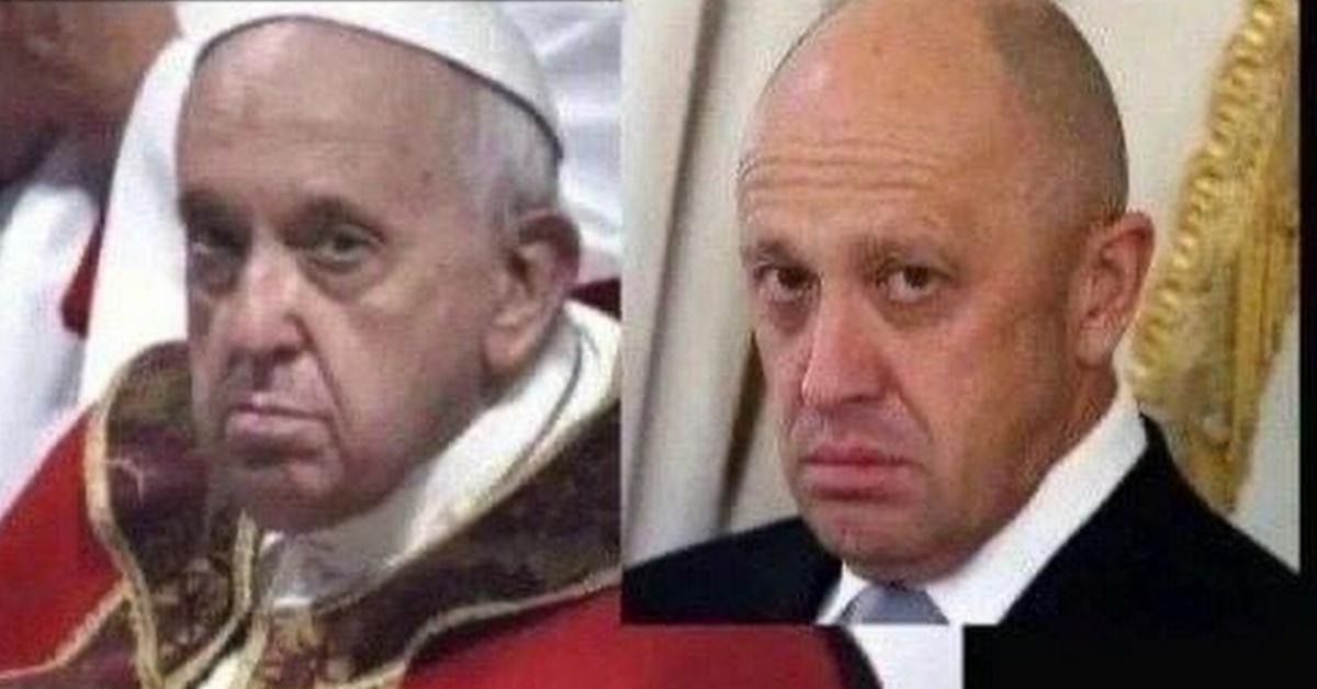Скрывала родного отца. Пап Франциск Пригожин. Пригожин и папа Римский. Папа Римский и Пригожин одно.