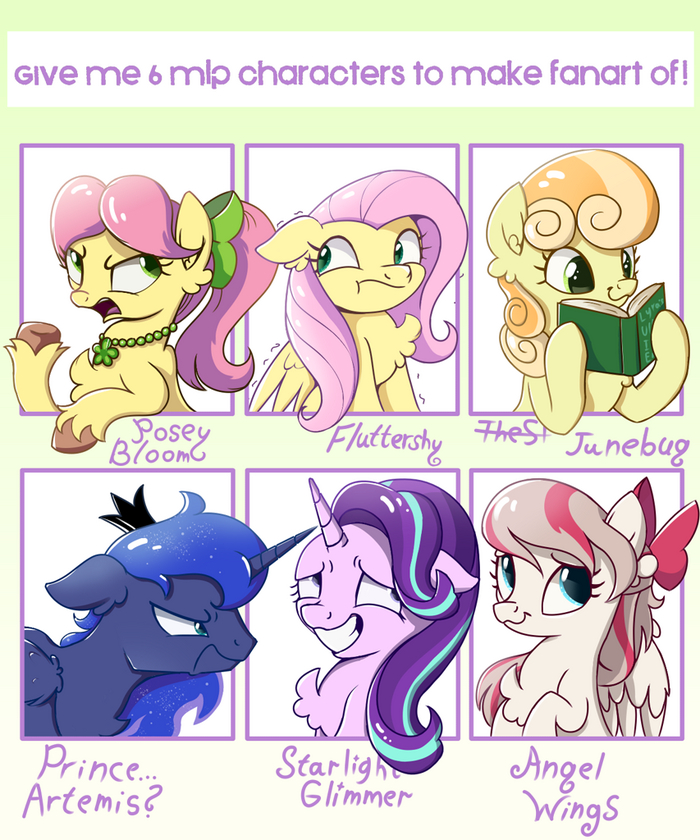 Пони My Little Pony, Princess Luna, Starlight Glimmer, Posey, Fluttershy, Правило 63