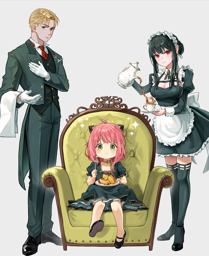 Spy X Family , Anime Art, , Spy X Family, Yor Forger, Anya Forger, Loid Forger, , 