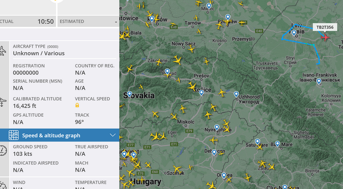 Зашёл на флайтрадар, а там... Flightradar24, Украина, Львов, Политика, Карты, Скриншот