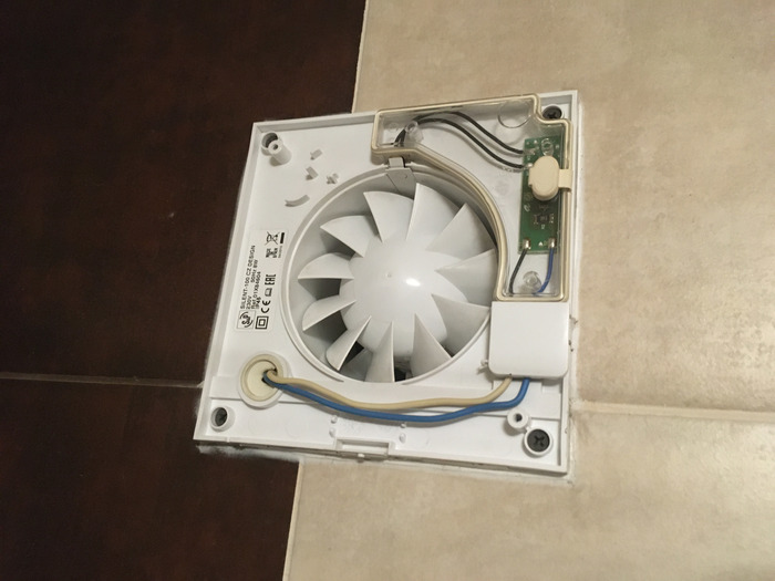 Ремонт вытяжного вентилятора S&P Silent-100 Design | Пикабу