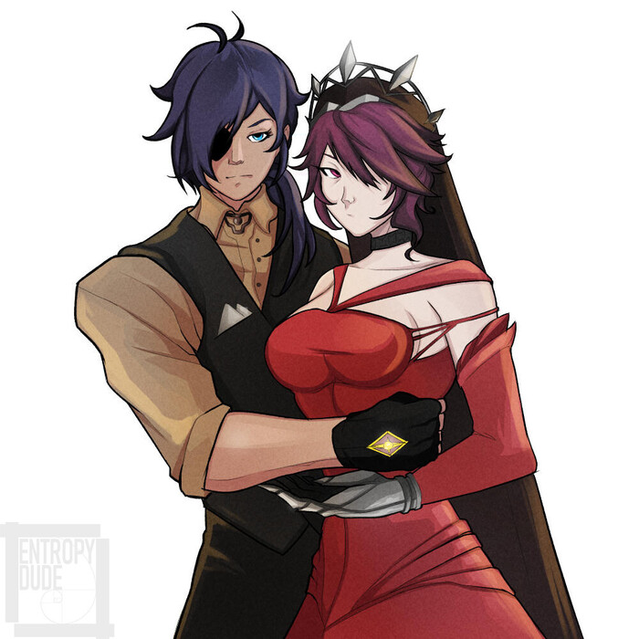  Anime Art, Genshin Impact, Rosaria (Genshin Impact), Kaeya