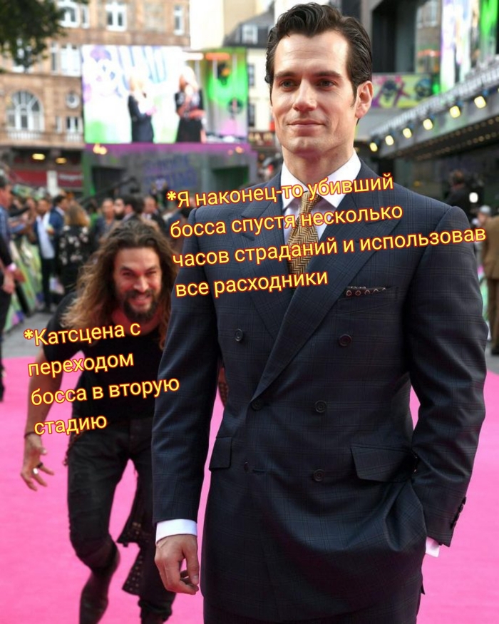 А потом он его победил с первой попытки но мы этого не покажем