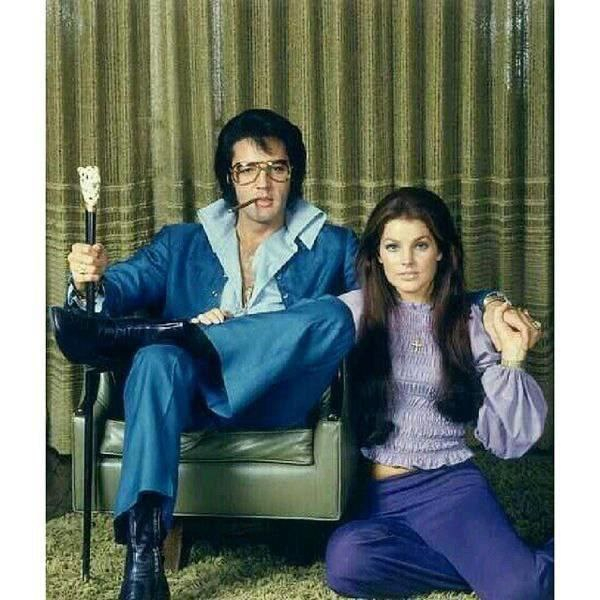 Король рок-н-ролла Элвис Пресли и его жена