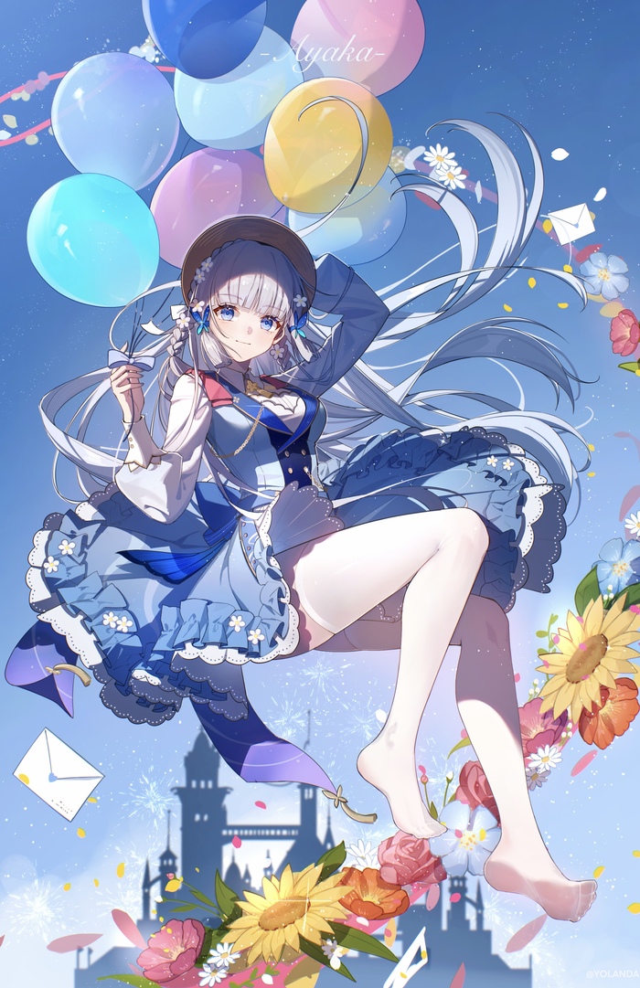 Kamisato Ayaka Anime Art, Genshin Impact, Kamisato Ayaka (Genshin Impact), Yolanda