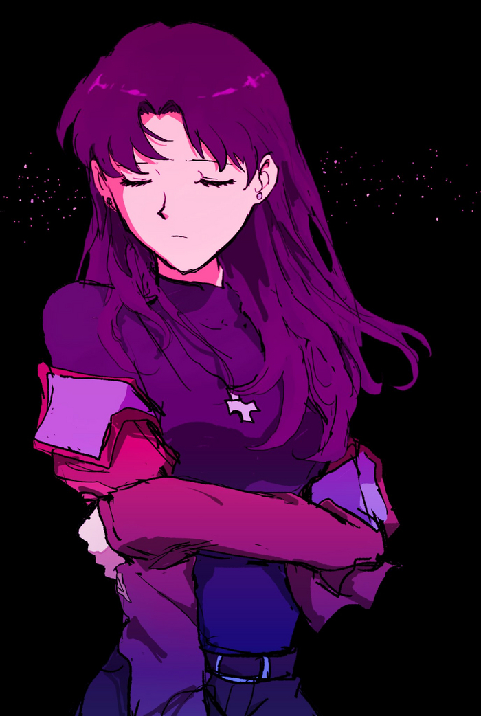  () , Evangelion, Misato Katsuragi, Anime Art