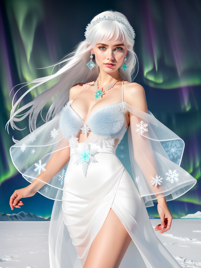 Snow girls  ,  ,  , Stable Diffusion, , , , 