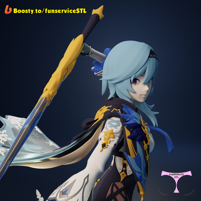      3d  , , , 3D, 3D , 3D , 3D , Blender, Genshin Impact, Eula (Genshin Impact), 