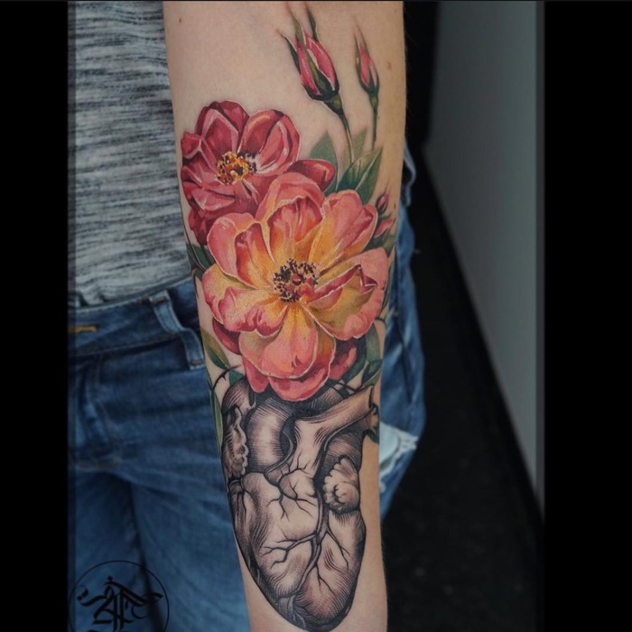 Сердце и цветы