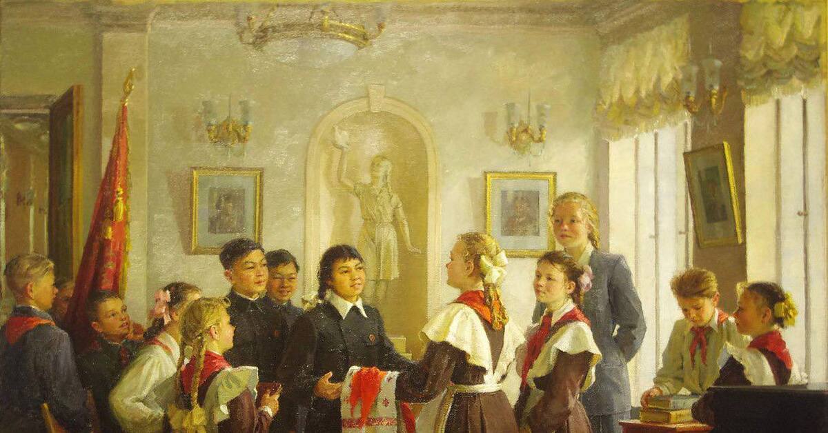 Китайские пионеры в гостях у минских пионеров, 1950-е. Автор: Жолток В ...