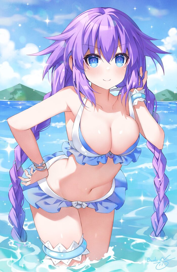 Purple Heart Anime Art, Hyperdimension Neptunia, Neptunia, Neptune, Purple Heart, , Binato_lulu