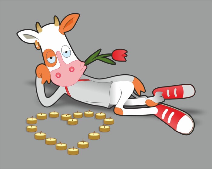 Вы любите коров? Рисунок, Бык, Векторная графика, Длиннопост