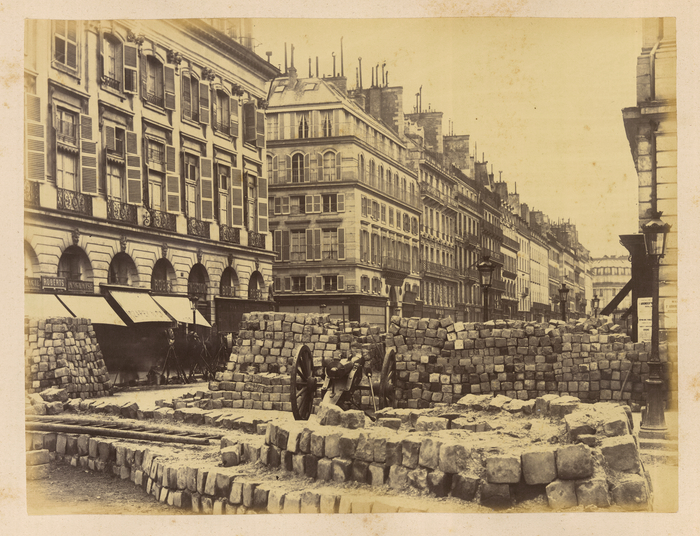 Баррикады в Rue de la Paix (Place Vendome) Париж 1871