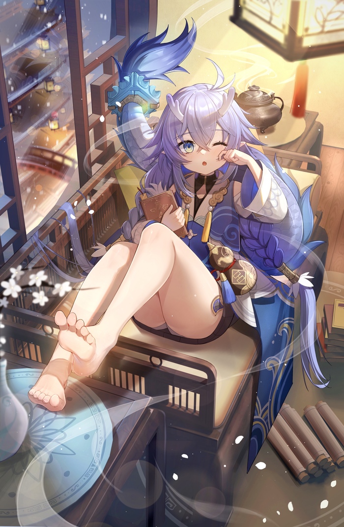 Bailu Anime Art, , Yolanda, Honkai: Star Rail, Bailu (Honkai: Star Rail)