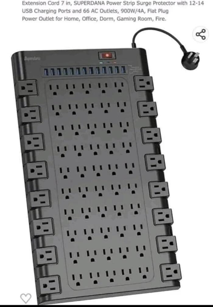Разветвитель на 66 розеток (американских) и 13 usb портов | Пикабу