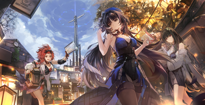 Wuthering Waves Anime Art, , Wuthering waves, Chixia (Wuthering waves), Yangyang (Wuthering Waves), Bailian (Wuthering waves)