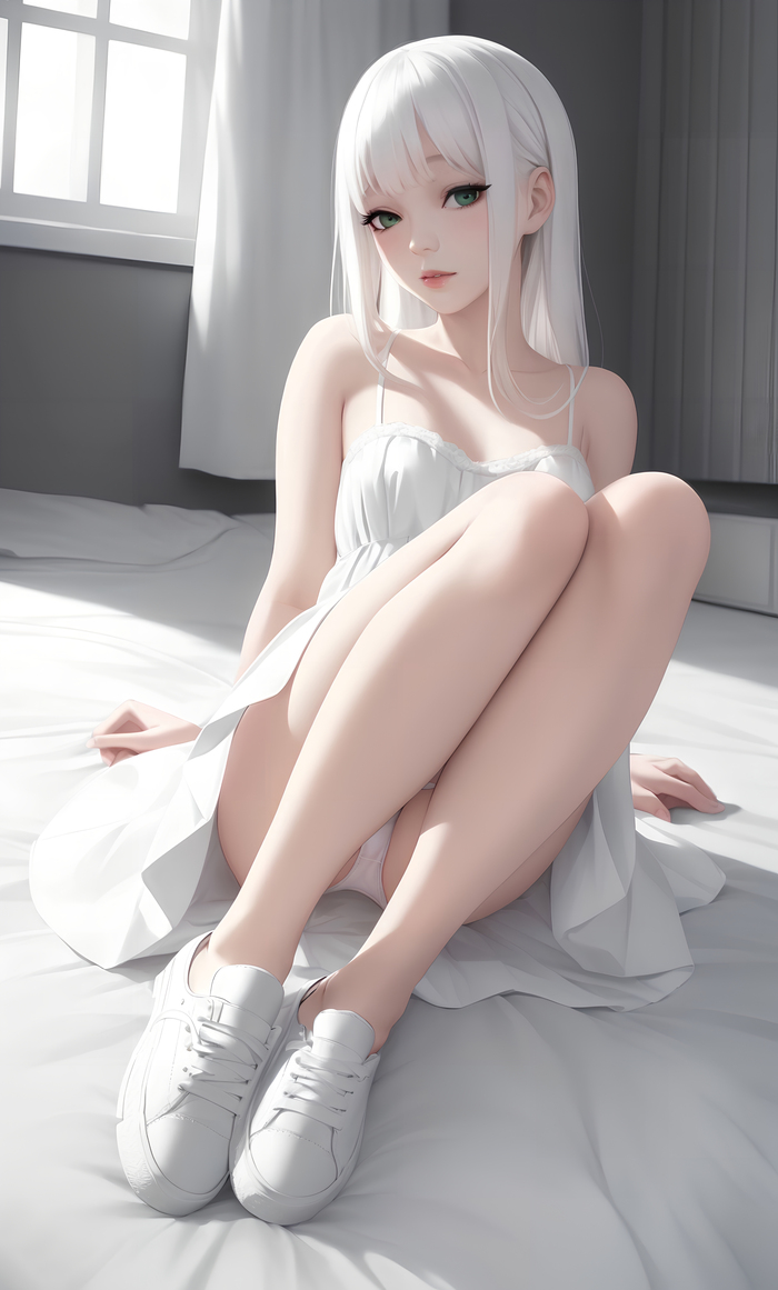 White , Anime Art,  , Stable Diffusion, , ,   