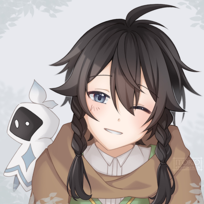 FanArt Genshin Impact - Nameless bard and Venti