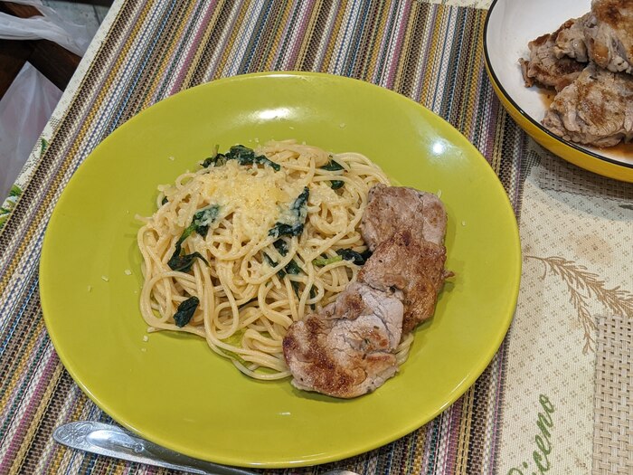 Весенний ужин. Spaghetti mit Baerlauch - спагетти с. черемшой Кулинария, Рецепт, Приготовление, Спагетти, Черемша, Чеснок, Длиннопост