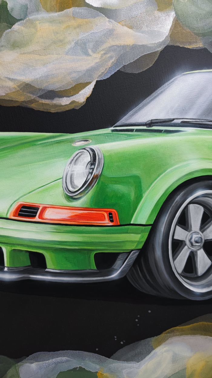 Green Porsche.  80 ,  , , , , ,  , Porsche, , , , 