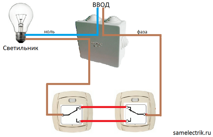 Подключение Schneider Electric: схема подключения выключателя проходного одноклавишного