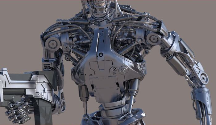 3D Model T-800 Terminator 2 Judgment Day High Detal  , 3D, 3D , Unreal Engine, Blender, , ,  2:  , Terminator t-800, 