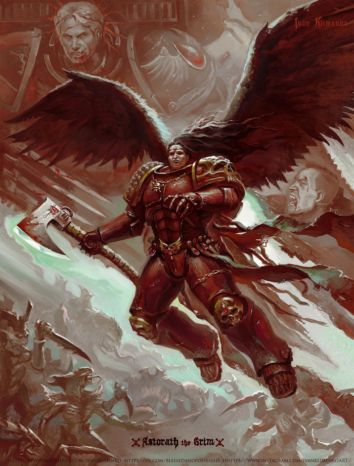   Warhammer 40k, Ivan Klimenko, Wh Art, Blood Angels, Tyranids, Warhammer