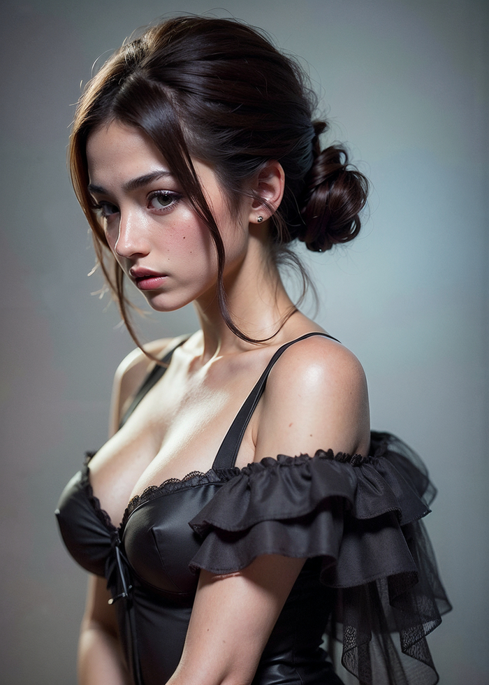 В черном платье