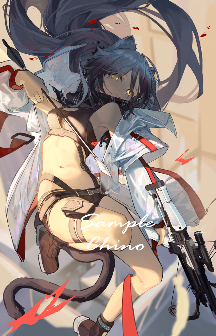 Schwarz Anime Art, , Arknights, Animal Ears, Schwarz