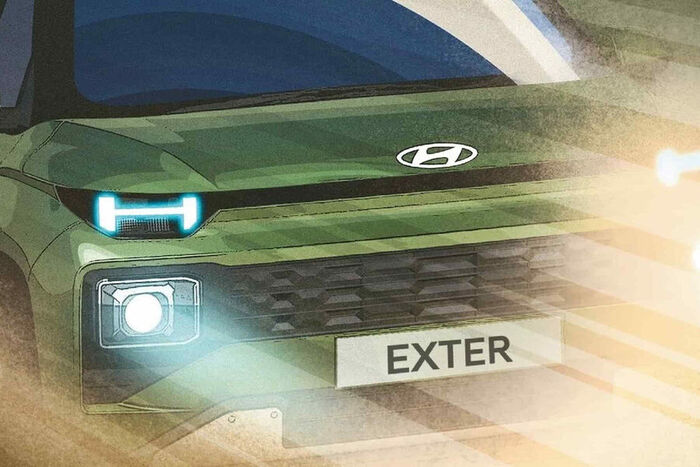 Hyundai опубликовала изображение нового молодежного кроссовера Exter