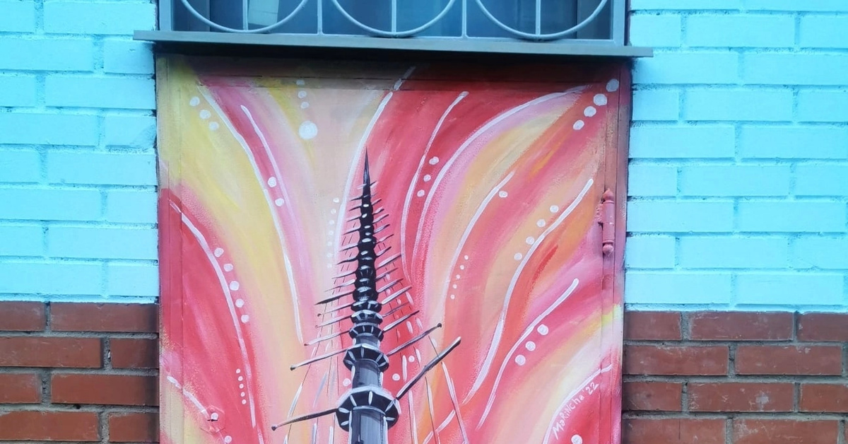 Стрит-арт на дверях | Пикабу