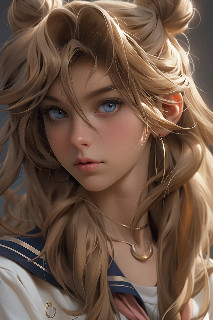    , Digital, Midjourney, , , ,  , Sailor Moon, ,   , 
