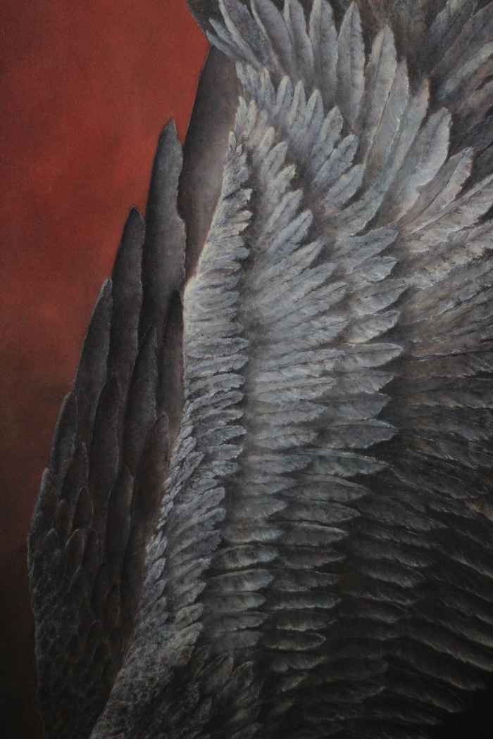 Прорисовка перьев- отдельная рутинная работа, но очень медитативная)