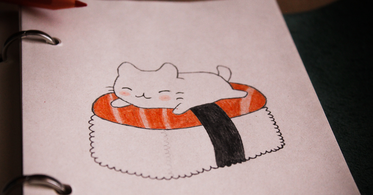 Рисунок котика | Пикабу