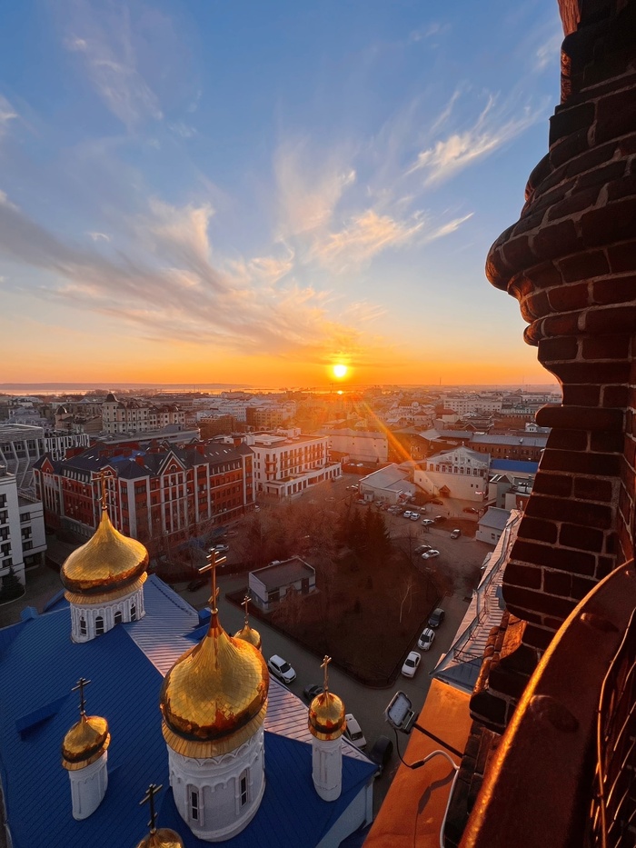 Вечерняя Казань. Вид с колокольни Богоявленского собора