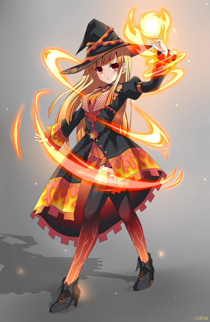 "Flame Awakening MAGES" Anime Art, Hyperdimension Neptunia, Neptunia, Mages (Neptunia)