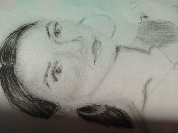 Дженнифер Лопес Рисунок углем, Моя первая работа, Портрет