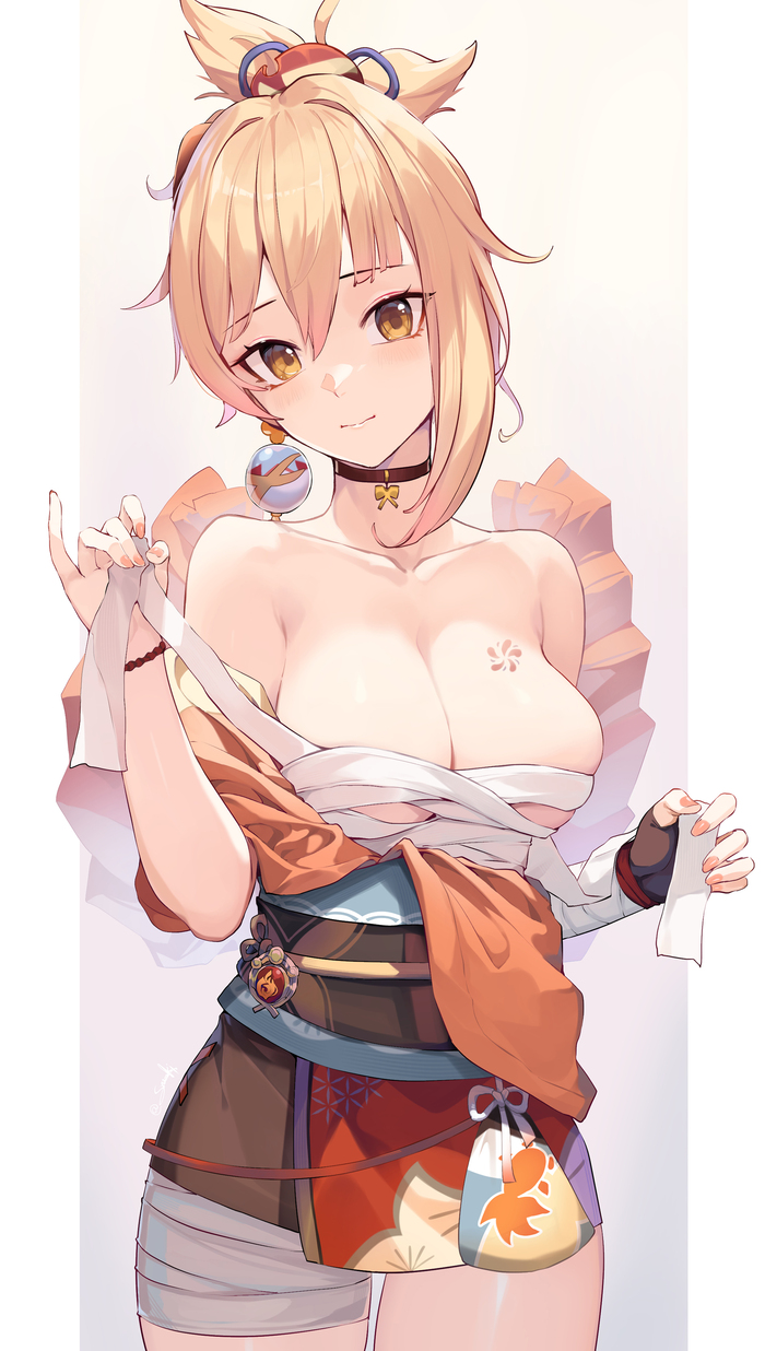 Yoimiya , , , Anime Art,  , , Yoimiya (Genshin Impact), Genshin Impact, Snozaki