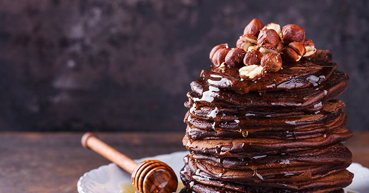 Рецепт панкейков с шоколадом на сковороде