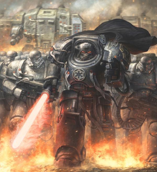 Darth Vader in the universe of Warhammer 40000 by Concubot , Warhammer 40k,  , Wh Art, Star Wars, 