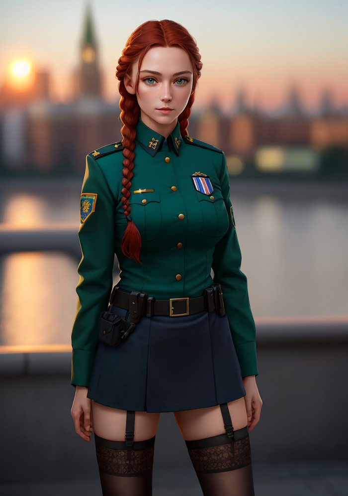 Police in Moscow ( ) Stable Diffusion,  , 